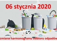 Zmiana terminów odbioru odpadów - 06 stycznia 2020 - Sektor Z