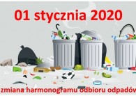 Zmiana terminów odbioru odpadów - 01 stycznia 2020 - Sektor N