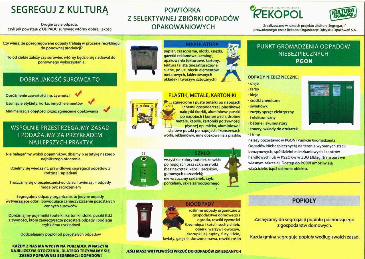 Informacja o segregacji odpadów - strona 2